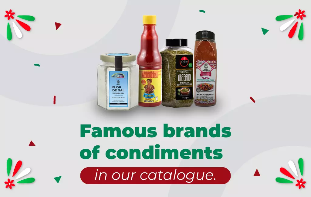 Famous brands of condiments in our catalogue.